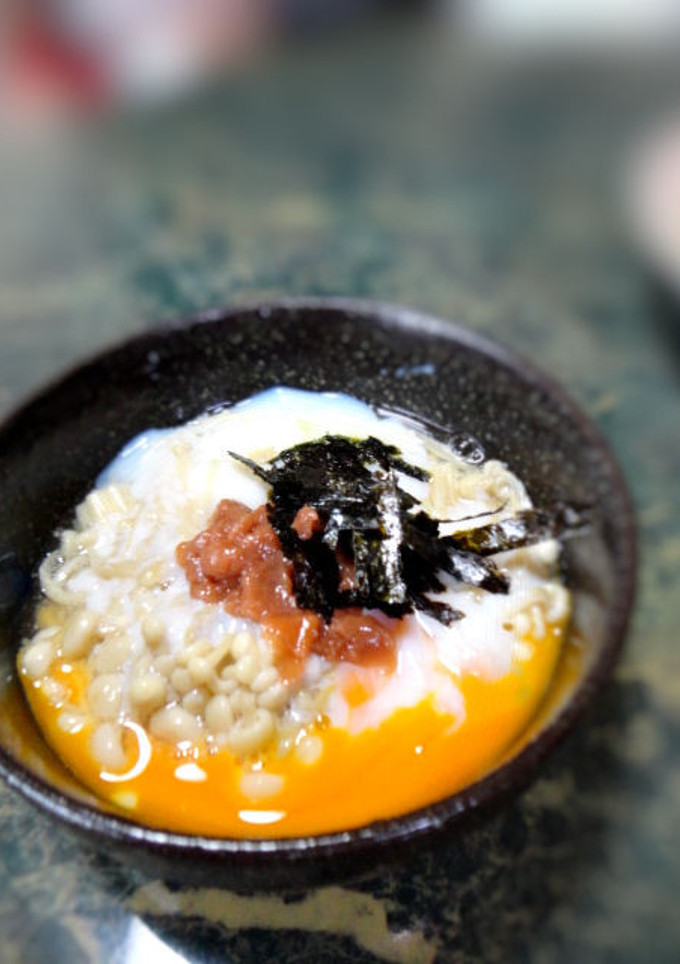 たまごのおかず☆エノキ温玉のっけ梅ソース-レシピのメイン写真