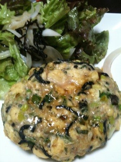 鶏ひき肉と木綿豆腐でハンバーグつくね☆-レシピのメイン写真