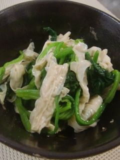 中国でも和の味を!湯葉と青菜のおひたし-レシピのメイン写真