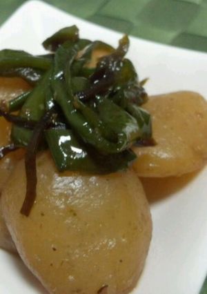 塩麹入り☆コンニャクとピーマンの塩昆布煮-レシピのメイン写真