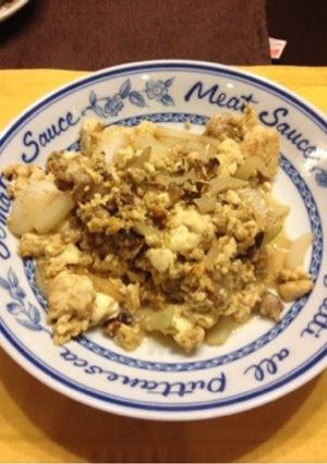 豚肉と豆腐とチーズの卵かけ-レシピのメイン写真