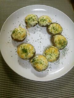 お酒のお供に!しいたけのマヨチーズ焼き-レシピのメイン写真