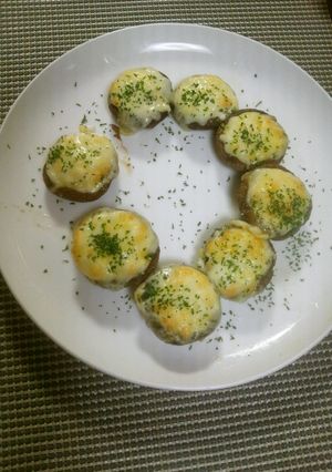 お酒のお供に！しいたけのマヨチーズ焼き-レシピのメイン写真