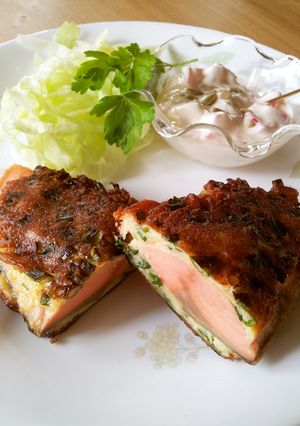 サーモンのこんがりチーズピカタ-レシピのメイン写真
