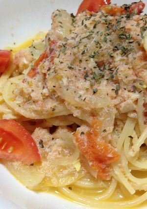 お店の味④カニとフレッシュトマトのパスタ-レシピのメイン写真