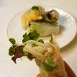 さっぱり味のもちむぎ素麺入り生春巻き