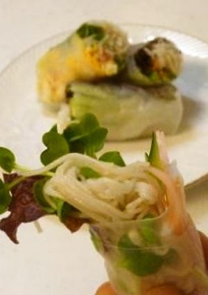 さっぱり味のもちむぎ素麺入り生春巻き-レシピのメイン写真