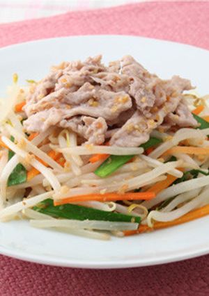 豚肉と野菜のレンジ蒸し ピーナツ風味-レシピのメイン写真