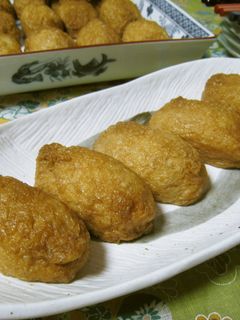 いなり寿司✿黒砂糖入りですし揚げコク甘煮-レシピのメイン写真