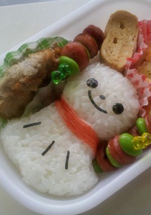 キャラ弁 てるてる坊主弁当-レシピのメイン写真