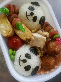キャラ弁 簡単パンダ弁当-レシピのメイン写真
