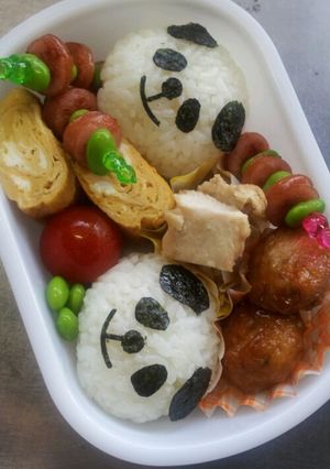 キャラ弁 簡単パンダ弁当-レシピのメイン写真