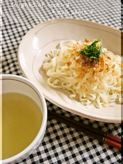 ☆ 梅干と昆布茶で冷やしつけうどん ☆-レシピのメイン写真