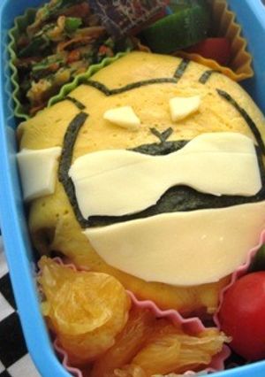 ゴーバスターズイエロー弁当（キャラ弁）-レシピのメイン写真