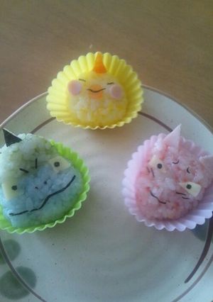 キャラ弁ごはん★おじゃる丸の小鬼トリオ★-レシピのメイン写真