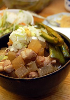 保温調理で簡単。豚肉と大根の中華香料煮丼-レシピのメイン写真