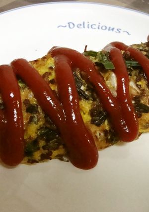 残った餃子の具でちゃちゃっとオムレツ☆-レシピのメイン写真
