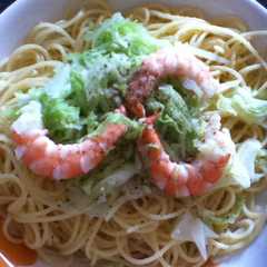キャベツとエビのパスタ-レシピのメイン写真