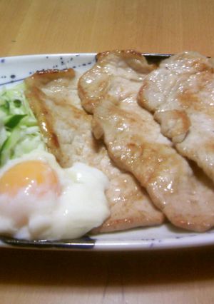 温玉と豚のにんにくしょうが焼き-レシピのメイン写真