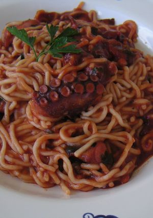 タコのトマトパスタ♪-レシピのメイン写真