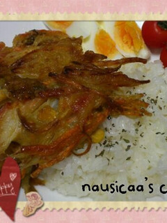 甘辛かき揚げ定食♪-レシピのメイン写真