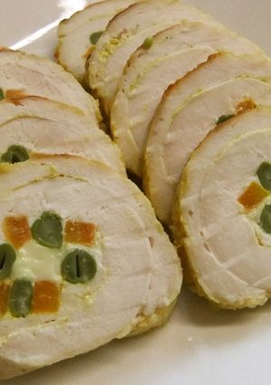 塩麹de鶏胸肉のカレー風味チキンロール-レシピのメイン写真