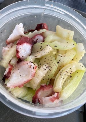 タコとセロリのマリネ　キャンプ飯-レシピのメイン写真