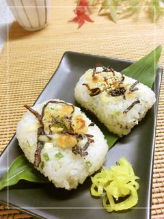 トースター焼きおにぎり~梅葱×塩昆布-レシピのメイン写真