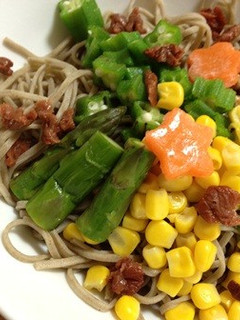 さっぱり梅のネバネバ蕎麦-レシピのメイン写真