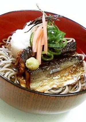さんまの蒲焼き蕎麦-レシピのメイン写真