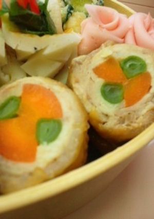 ＊豚こまのいんげんと人参の照り巻き＊-レシピのメイン写真