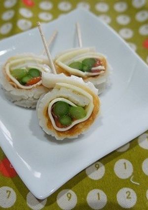 さっぱり☆梅干し&アスパラのちくわ巻-レシピのメイン写真