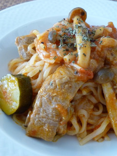 塩麹豚のトマト煮deリメイクパスタ-レシピのメイン写真
