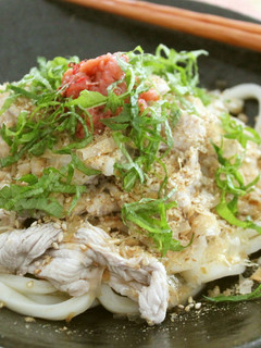 梅豚ごまごまうどん♪-レシピのメイン写真