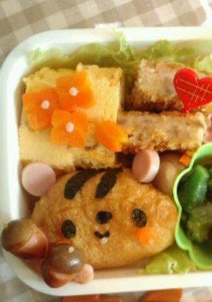 キャラ弁*稲荷de欲張りリスさん弁当-レシピのメイン写真
