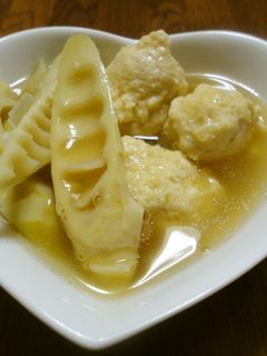 今が旬☆たけのこと鶏団子の煮もの-レシピのメイン写真