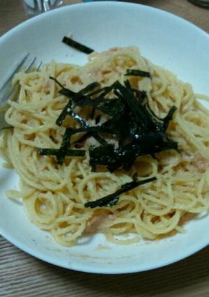 明太子パスタ、大葉のせ。-レシピのメイン写真