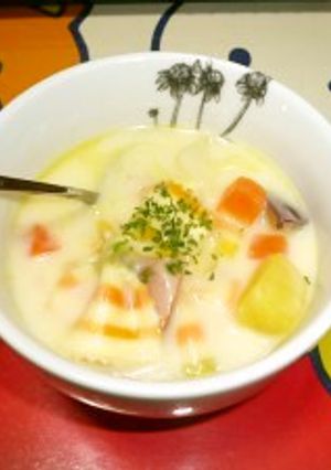 さつまいもとマカロニのクリーミースープ-レシピのメイン写真