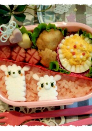 キャラ弁☆簡単はんぺんDEｱﾙﾊﾟｶ-レシピのメイン写真