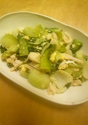蒸し鶏とチンゲン菜の塩麹炒め-レシピのメイン写真