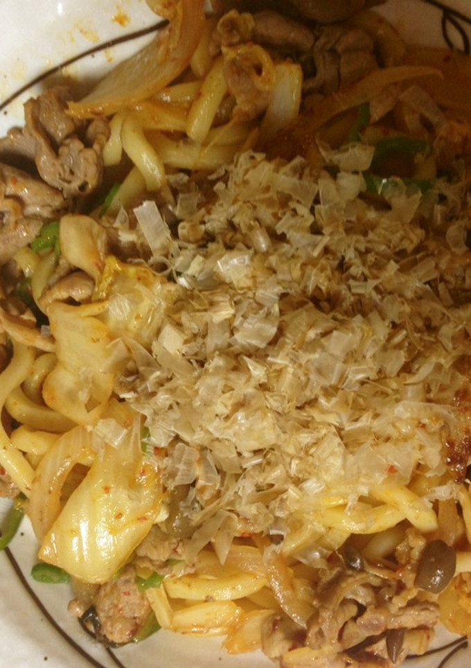 しめじとキムチの焼きうどん-レシピのメイン写真