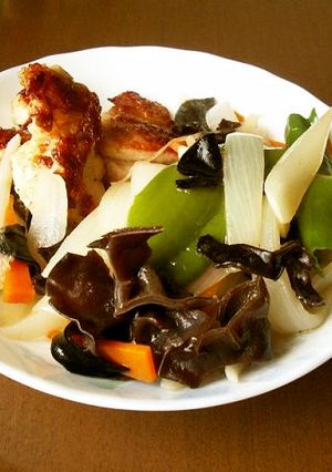 焼とりと中華風炒めもの-レシピのメイン写真
