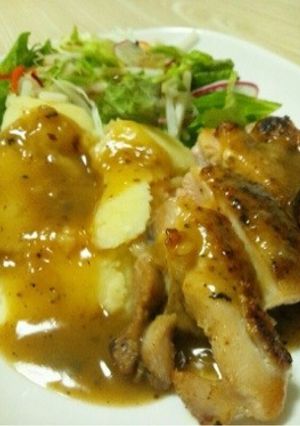チキンとマッシュポテトのグレイビーソース-レシピのメイン写真