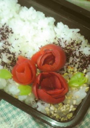 小梅でボケの花(ノ*´▽`)ノ-レシピのメイン写真