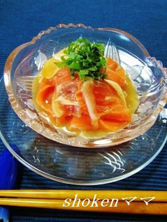 和風なサーモンのマリネ♪柚子胡椒風味-レシピのメイン写真