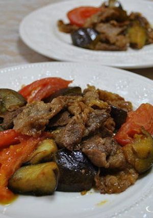牛肉と夏野菜のカレーしょうゆ炒め-レシピのメイン写真