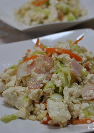 キャベツと豆腐の炒め物-レシピのメイン写真