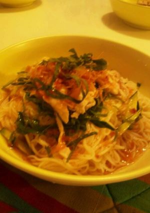 さっぱり梅ドレ素麺-レシピのメイン写真