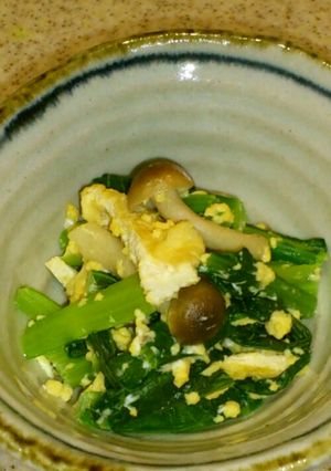小松菜と卵の味噌和え-レシピのメイン写真