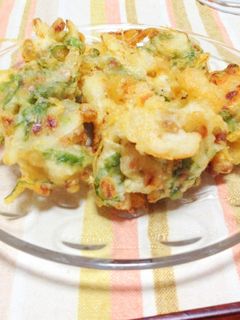 納豆とエビのかきあげ。-レシピのメイン写真